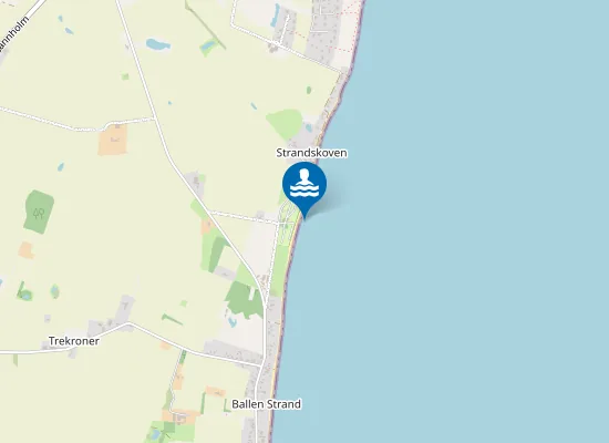 Map of STRANDSKOVEN UD FOR CAMPINGPLADS