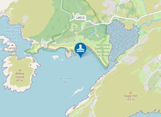 Map of Derrynane Beach / Trá Doire Fhíonáin