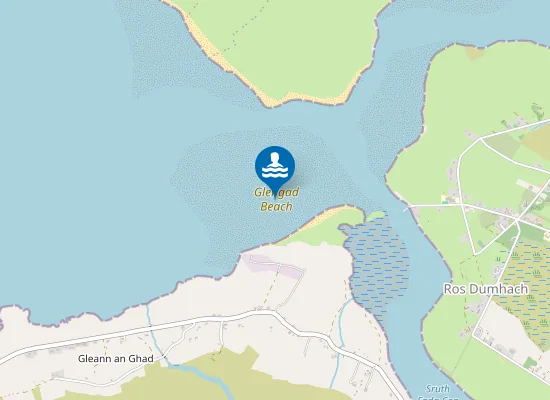 Map of Glengad Beach