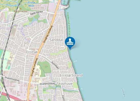 Map of ERRITSØHUS STRAND
