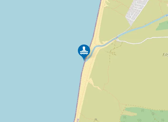 Map of HENNE MØLLEÅ STRAND