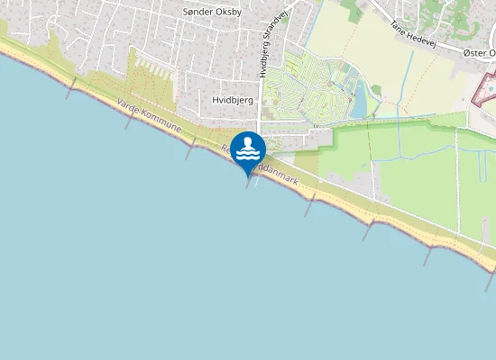 Map of HVIDBJERG STRAND, VED CAMPINGPLADS