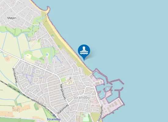 Map of 200 M Nord For Strandby Havn