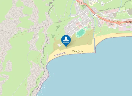 Map of Svarta ströndin í Vík í Mýrdal