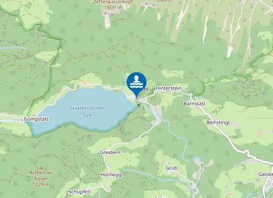 Map of HINTERSTEINER SEE, BADEANSTALT