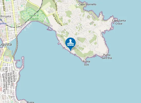 Map of Lido Ufficiali Marina Militare Punta Izzo