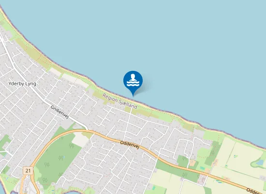 Map of Yderby Lyng, Strandvejen