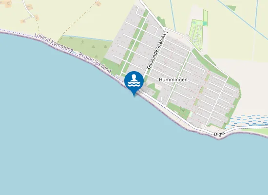 Map of HUMMINGEN STRAND