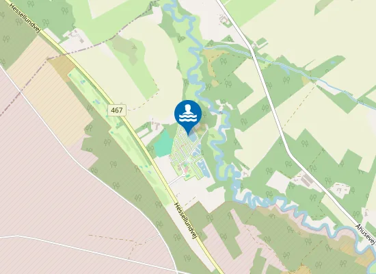 Map of HESSELLUND SØCAMPING