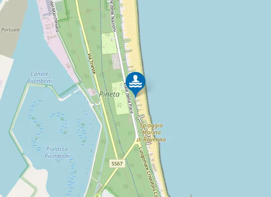 Map of Bagno Charlie Beach