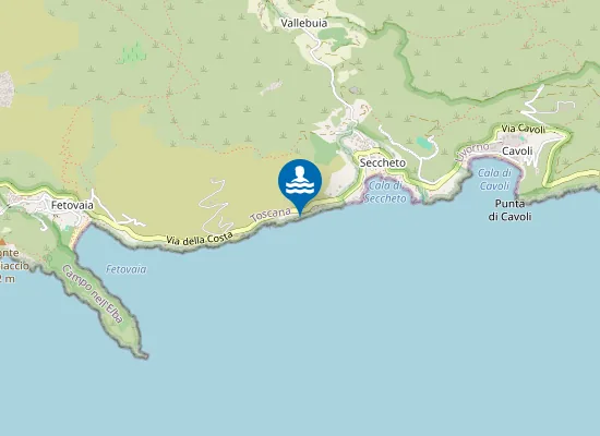 Map of Le Piscine - spiaggia naturista