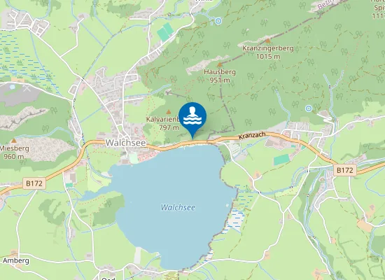 Map of WALCHSEE, UFERPROMENADE