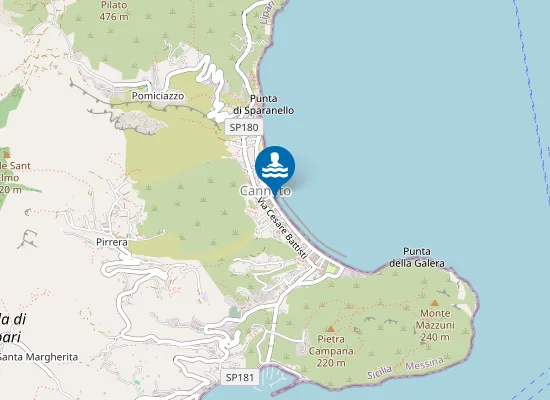 Map of Canneto Beach