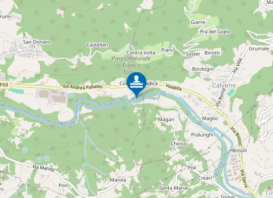 Map of Spiaggia Fiume Astico