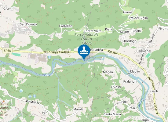 Map of Spiaggia Fiume Astico
