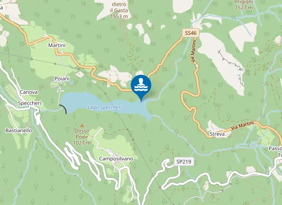Map of Spiaggia del Lago di Spèccheri