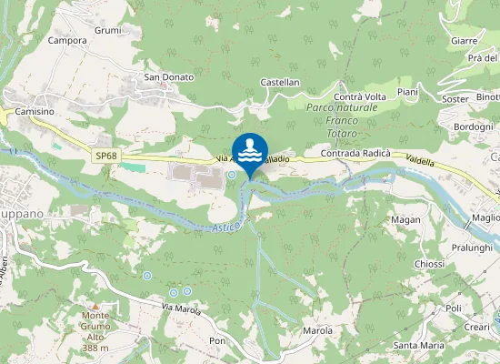 Map of Spiaggia Fiume Astico