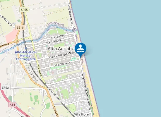Map of Adria beach
