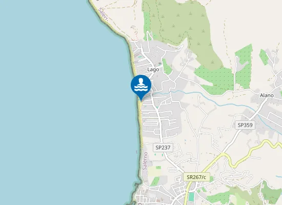 Map of Lido Pompeo Beach