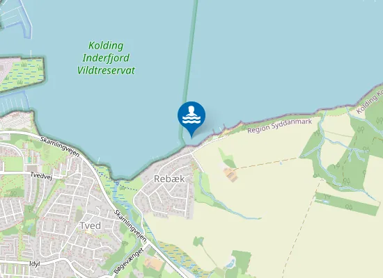 Map of REBÆK STRAND