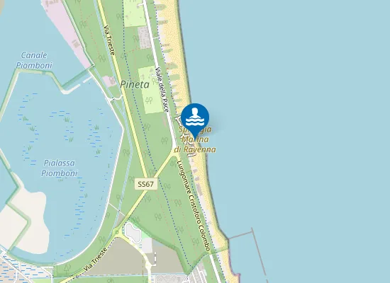 Map of Spiaggia libera dog friendly