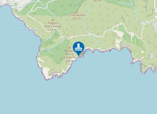 Map of Cala Piazzoni