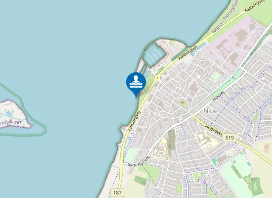 Map of 200 M S For Nibe Havn