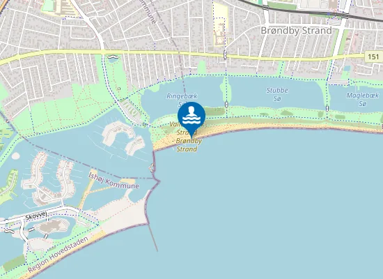 Map of VALLENSBÆK STRAND, VED SKRUBBEN