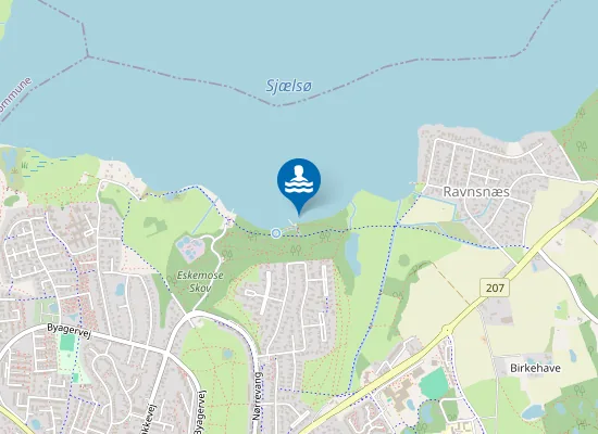 Map of SJÆLSØ, ESKEMOSE SKOV