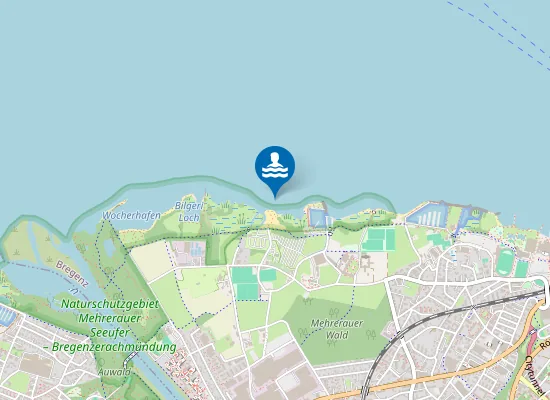 Map of BODENSEE, SEECAMPING BREGENZ