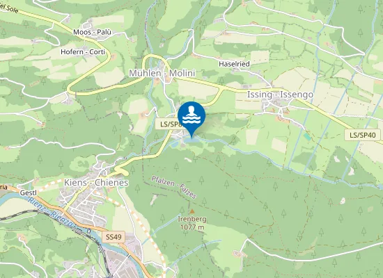 Map of Issinger Weiher - Lago d'Issengo