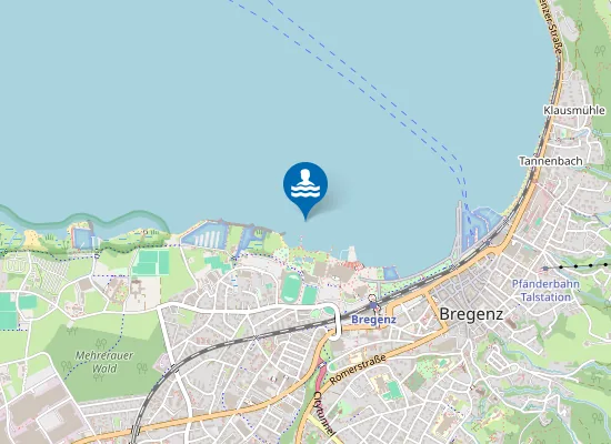 Map of BODENSEE, STRANDBAD BREGENZ