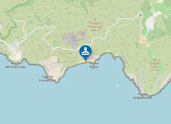Map of Spiaggia del Cannello