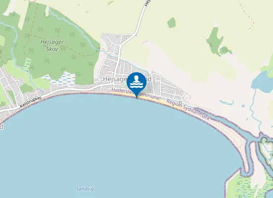 Map of HEJSAGER STRAND, FERIEHJEMMET PINNEBERG