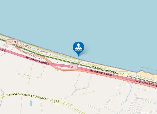 Map of Spiaggia del Lungomare Nord