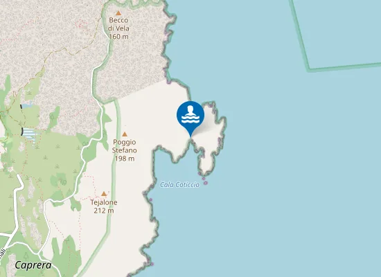 Map of Spiaggia Cala Coticcio