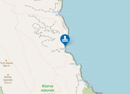 Map of Cala dell'Uzzo