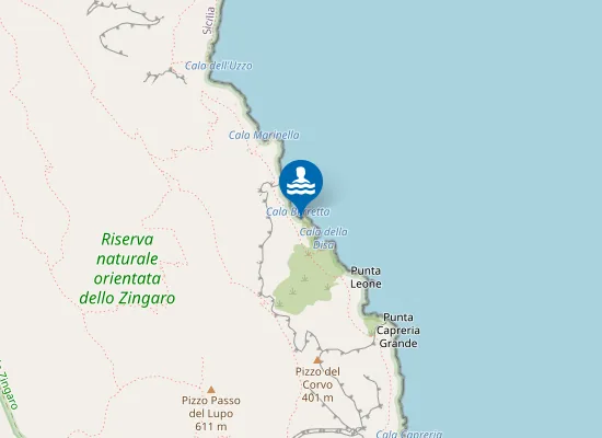Map of Cala Berretta