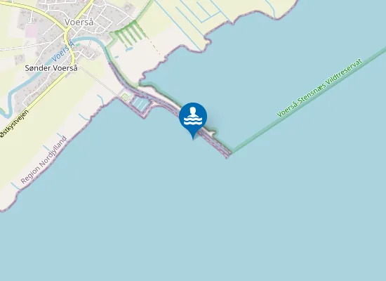 Map of Voerså Dæmning Ved Sandbanke