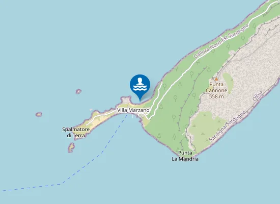 Map of Spiaggia di Villa Marzano