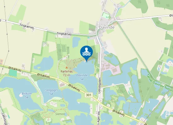 Map of DAVINDE SØ - HAVNEN