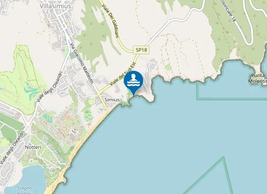 Map of spiaggia di Is Traias