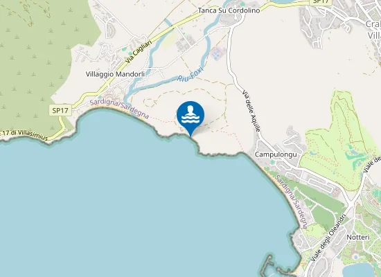 Map of Spiaggia Cuccureddus