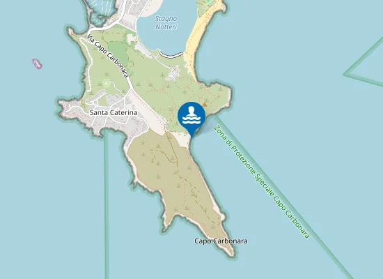 Map of Spiaggia di Capo Carbonara - Cava Usai