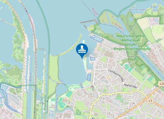 Map of BODENSEE, STRANDBAD HARD