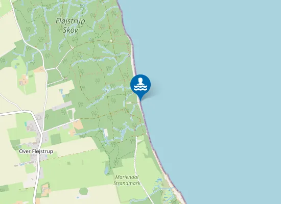 Map of FLØJSTRUP STRAND