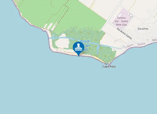 Map of Capo Feto Beach