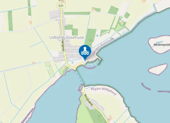 Map of RANDERS FJORD, UDBYHØJ