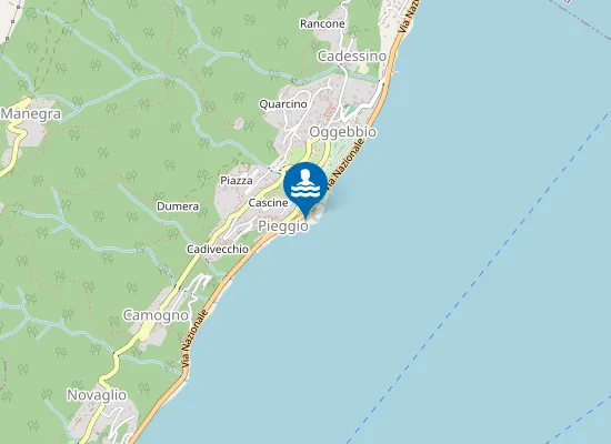 Map of Public Beach Spiaggia Oggebbio
