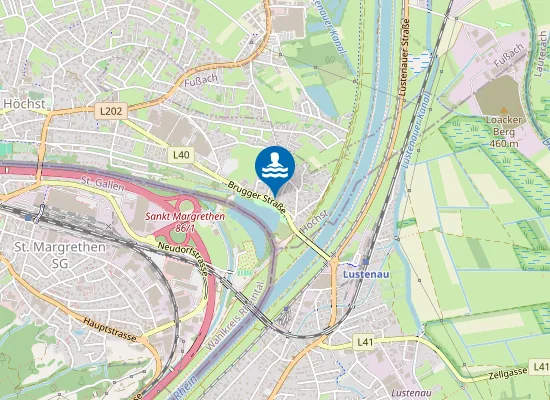 Map of BRUGGERLOCH, HÖCHST